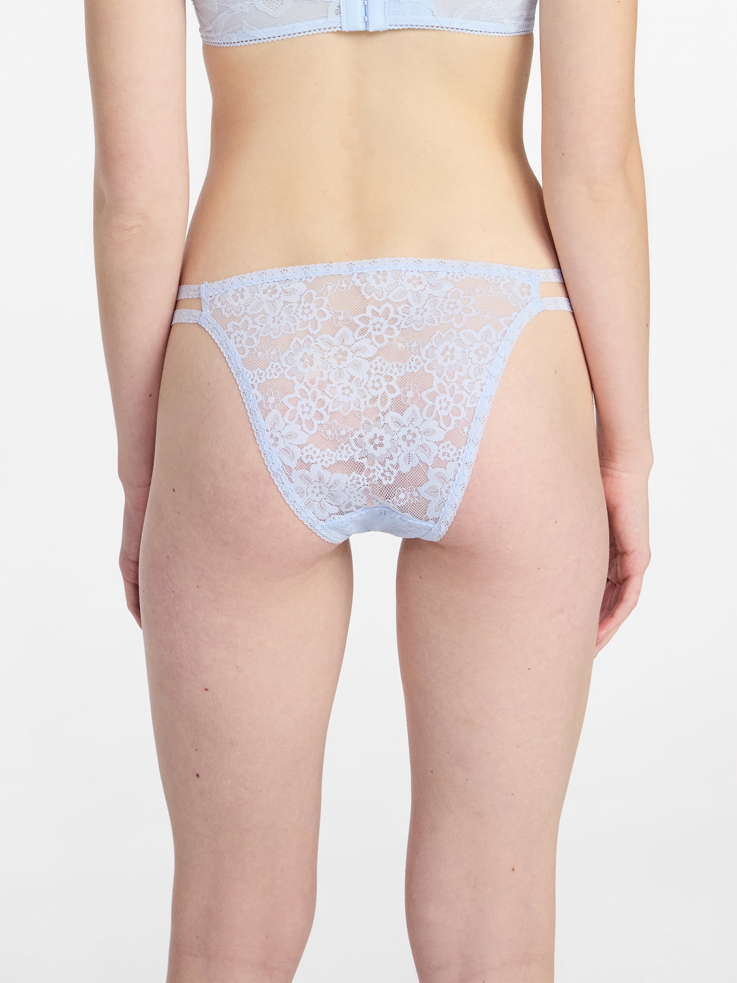 No Boundaries Strappy Lace Cheeky Panties, 3-Pack, Women's, Sizes XS-XXXL