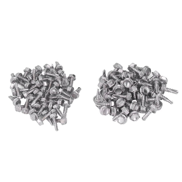 Tornillo Autoperforante, Conjunto De Tornillos Autoperforantes Hexagonales Comunes De Alta Resistencia 100 Piezas Fuerza De Compromiso Fuerte Para Reparaciones Automotrices ANGGREK Otros