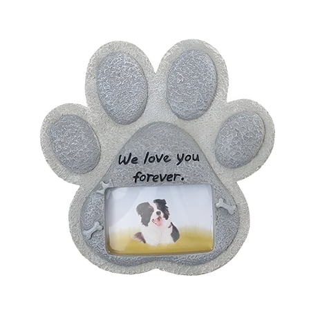 XIBUFE 2026 New Pet Garden Lawn Memorial Stone Sympathy Picture Frame Dog Or Cat Garden Stepping Stone Memorial Gifts for Gardens, Yards, Memorials, Pet Remembrance, Outdoor Decor.
