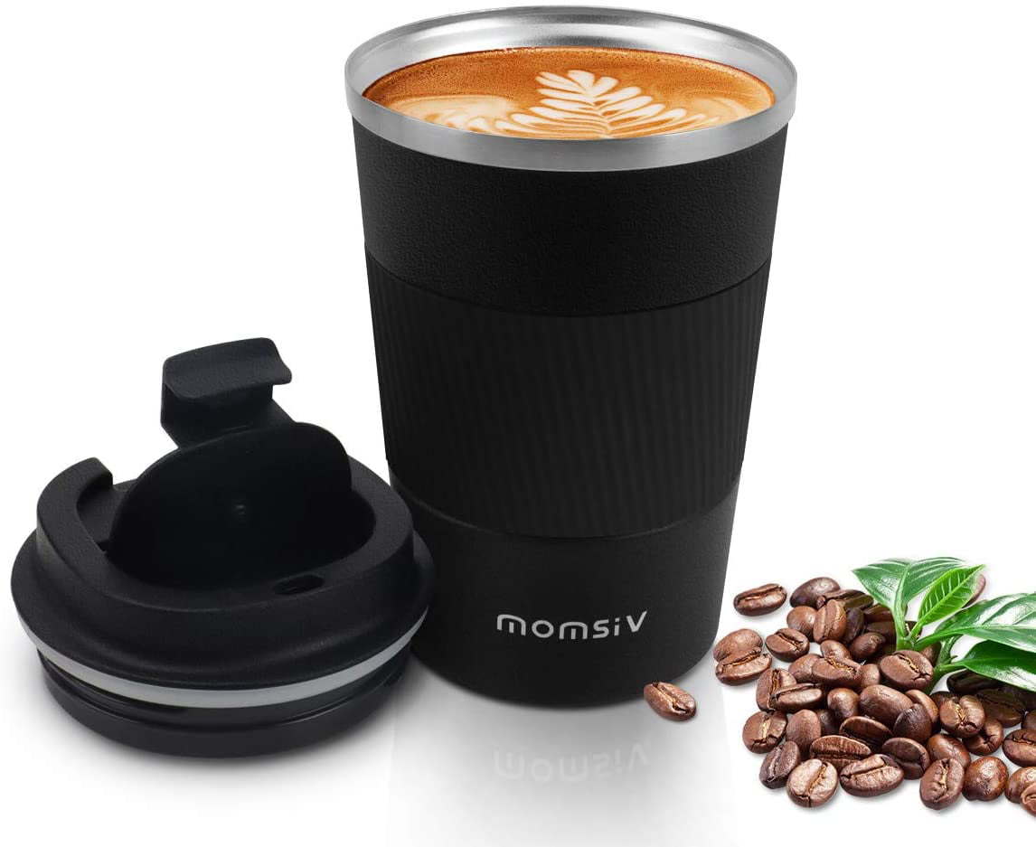 MOMSIV 12oz Travel Mug, Insulated Coffee Cup with Leakproof Lid, Travel  Coffee Mug Vacuum Stainless …See more MOMSIV 12oz Travel Mug, Insulated  Coffee