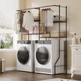 thumbnail image 6 of Over Washer and Dryer Storage Shelf, Adjustable 4-Tier Laundry Organizer with Hanging Rods and Hooks for Laundry Room Space Saving, 6 of 7