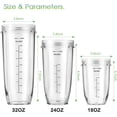 thumbnail image 6 of 2-Pack 24oz Blender Cups with Lid Replacement for Ninja,Compatible with Nutri Ninja Auto IQ Series Blenders BL450 BL454 BL456 BL480 BL481 BL482 BL490 BL640 BL642 BL682, 6 of 7