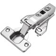 thumbnail image 1 of Luokim-bisagras de armario de montaje con Clip de cierre suave, marco frontal, superposición completa, bisagras de puerta de armario de cocina, acabado en níquel, 4 Uds., 1 of 8