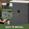 thumbnail image 3 of Uforic Outdoor Storage Shed, Vertical Lockable Tool Storage Resin Shed for Garden, Garage, Patio, No Shelves Included, Gray, 3 of 8