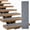 Gray, variant on Konghyp Stair Mats Non-Slip Carpet Treads, Non-Slip Rug Runner for Pets, Indoor Use, Reusable Adhesive, Easy to Clean Slip-Resistant Stair Strips