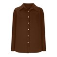 thumbnail image 5 of hotojiny Button Down Shirts for Women Plus Size Cotton Linen Long Sleeve Oversized Blouses Loose Casual Lapel Tops, 5 of 7