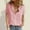 Pink, variant on Idoravan Cardigans for Women Spring Women's Fashion Summer Button Solid Color Short Sleeve Shirt Top Cardigan