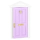 thumbnail image 2 of Mini puerta de madera con colores brillantes, detalles vívidos, bordes más suaves, puerta de hadas en miniatura para casa de muñecas 1:12, regalo morado claro, 2 of 14