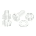 thumbnail image 1 of Unique Bargains M5 x 16mm Vis de Machine Phillips en Plastique avec Écrous et Rondelles Plates, Boulons de Machine à Tête Plate PC 20 Ensembles, 1 of 4