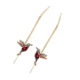 thumbnail image 1 of tredstone 1 Paire Boucles d'Oreilles Colibri pour Femmes Boucles d'Oreilles en Alliage à Enfiler Boucles d'Oreilles Pendantes Boucles d'Oreilles Pendantes Boucles d'Oreilles à Pampilles Boucles d'Oreilles Clous en Strass Rouge, 1 of 9