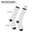 thumbnail image 5 of Fotbe Music Shark print Women's Men's Novelty Crew Socks Cotton Socks Knee High Socks for Walking,Running,Nurses,Pregnancy, 5 of 9