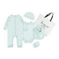 thumbnail image 1 of Bonjour Bebe Good Night 5-Piece Layette Set – 100% Cotton Baby Essentials, Sleepsuit, Bodysuit & More – Adorable & Comfortable Gift for Baby Boys & Girls, 1 of 6