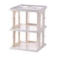 thumbnail image 2 of Fiudx Zapatero Beige, Diseño Plegable Multifuncional, Almacenamiento Esquinero Que Ahorra Espacio, Estantes para Zapatos de 3 Niveles, Organización Del Hogar, Fácil Instalación, Tamaño 98 X 44 X 26 C, 2 of 6