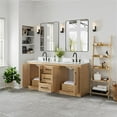 thumbnail image 4 of Bellavia 60" Wood Vanity in Weathered Fir Engineered Stone Top with Mirror, 4 of 13