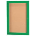thumbnail image 1 of Aarco Products DCC3624RG 1-Door Enclosed Bulletin Board - Green, 1 of 1