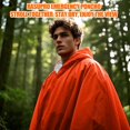 thumbnail image 2 of czcpp-4 Pack Emergency Ponchos with Thickened Mylar Blanket Lining, Windproof, Waterproof, and Thermal Orange Survival Ponchos - Perfect for Outdoor Rescue, Family Camping Gear, Car Emergency Kits,, 2 of 4