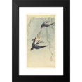 thumbnail image 2 of Ohara Koson 12x18 Black Modern Framed Museum Art Print Titled - Three Birds in Full Flight (1887 - 1945), 2 of 5