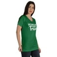 thumbnail image 2 of Inkmeso Vaccinated And Ready To Travel Funny Pro-Vaccine V-Neck T-shirt For Womens, 2 of 8