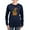 Navy, variant on - Halloween Letter B Witch Monogram Women's Long Sle - Women's Long Sleeve Graphic Tee Casual Fit