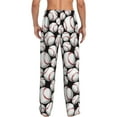 thumbnail image 2 of Bixox Men's Cute Baseball Patterned Pajama Pants with Pockets Lounge Clothes for Home, 2 of 5