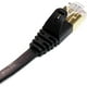 Tera Grand - 12FT - CAT7 10 Gigabit Ethernet Câble de Raccordement Ultra Plat pour Modem Routeur Réseau LAN, Plaqué Or Blindé – image 4 sur 5