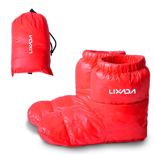 Botas de plumón de invierno Botines de plumas para el frío Lixada Rojo