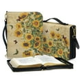 thumbnail image 3 of FOR U DESIGNS Sunflower Butterfly Bible Cover for Boys Kids Size M Portable Bible Bag for Bible Lover Abrasion Bible Carry Tote Bag for Women Holistic Leather Bible Bags Personalized, 3 of 7