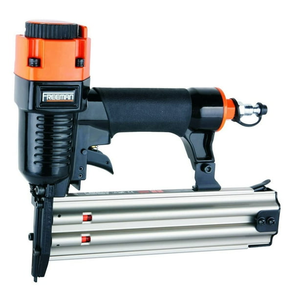 Freeman P9PCK Complete Pneumatic Nail Gun Combo Kit with 21 Degree Framing Nailer and Finish Nailers Bags and Fasteners 9 Piece Ergonomic and