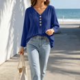thumbnail image 5 of Vivianyo HD Women's Pleated V Neck Blouse, Tunic Shirts for Women Loose Fit Long Sleeve Top, Fall Office Casual Blouse for Daily Commute and Shopping Trips, Sizes S-2XL, 5 of 7