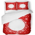 thumbnail image 1 of Juego de Ropa de Cama de 3 Piezas ABPHQTO Copos de Nieve Navideños Rojo Blanco Twin Size, 1 of 1