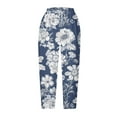 thumbnail image 3 of JMKQLZ Women's Capris Pants Loose Fit Casual Cropped Pants Lightweight Floral Print Travel Summer Trousers,M, 3 of 5