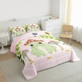 thumbnail image 3 of Homewish Kawaii Frog Prince Full Size Comforter Sets for Teens, Cute Cartoon Animal Bedding Comforter Set, Mushroom Plant Botanical Reversible Bedding Sets, Super Cozy Room Decor, 3-Piece, 3 of 8