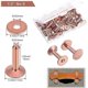 thumbnail image 2 of 50 Sets Copper Rivets and Burrs, Copper Rivets for Belts, Wallets, Collars, Leather DIY Craft Supplies, 1/2 Inch, 2 of 5