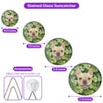 thumbnail image 5 of Happy French Bulldog Welcome St Patrick's Day Lucky Shamrocks Clover Stained Glass Suncatcher Dog Lover Gifts Window Hanging Sign Decor - 22001, 5 of 5