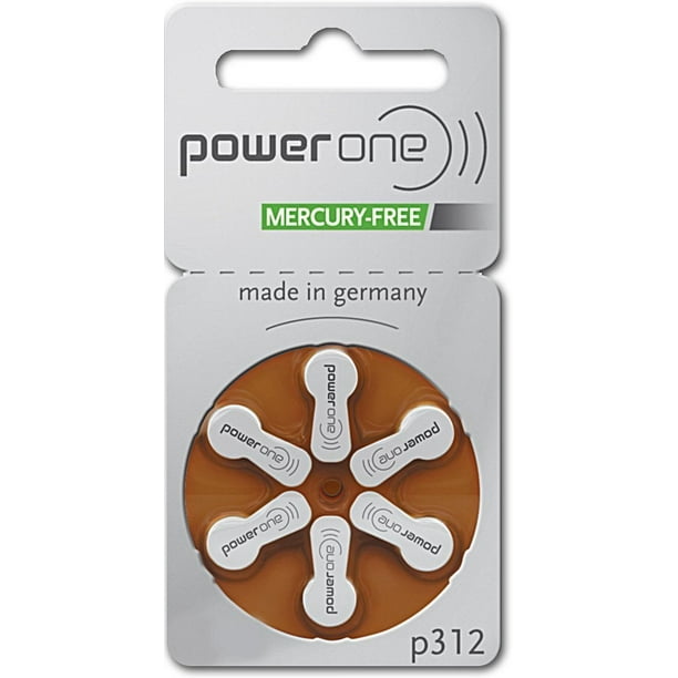 Power One p312 Hearing Aid Battery, 60 Count (4 Units)