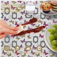 thumbnail image 6 of Butterfly and Frame Purple Pattern Round Tablecloth 60"x60", Wrinkle Resistant Wipeable Table Cover for Kitchen Dining Room Picnic Patio and Party, 6 of 6