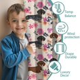 thumbnail image 3 of Blackout Kids Curtains,Dachshund and Flower Childrens Insulated Curtains Set Of 2,Bedroom Essentials,Toddler Room Decor 42"x84"(106x213cm), 3 of 4
