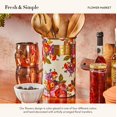 thumbnail image 3 of Mackenzie-Childs Enamel Utensil Holder Kitchen Utensil Holder For Countertop Storage Caddy White Flower Market, 3 of 5
