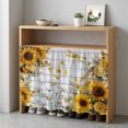 thumbnail image 6 of Sunflowers Cabinet Curtains for Kitchen 35"W x 35"L, Spring Daisy Floral Butterfly Dragonfly White Wood Grain Laundry Sink Cabinets Magic Tape Short Curtain Privacy Panel for Bathroom Vanity Cabinets, 6 of 9