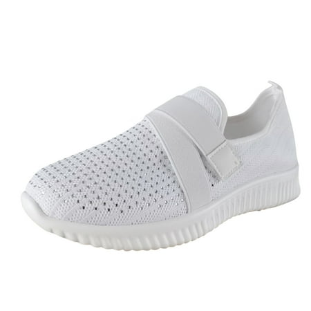 

TOYFUNNY Womens Shoes Thick Sole Casual Slip-On Casual Shoes Solid Color Sneakers