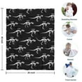 thumbnail image 4 of Skeleton Dinosaurs Labels Blanket,Comfortable Soft Flannel Throw Blanket,All Season,Warm Lightweight Blankets for Sofa Bed Couch Living Room Chair,30"x40", 4 of 4