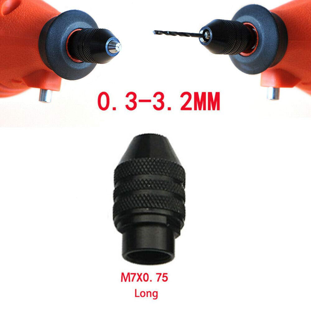 M7x0.75 Short Mini Drill Chuck for Grinder Shaft Rotary Tool 1pcs