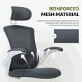 thumbnail image 7 of AFO High Back Ergonomic Office Chair, Adjustable Lumbar Support & Headrest Mesh Desk Chair with Flip-Up Arms, 275lbs Heavy Duty Metal Base Computer Task Chair for Home Office, Gray, 7 of 7