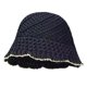 thumbnail image 5 of Sombrero de pescador tejido a mano para mujer, elegante sombrero para el sol, ideal como regalo de cumpleaños o para viajar por la calle. Negro, 5 of 9