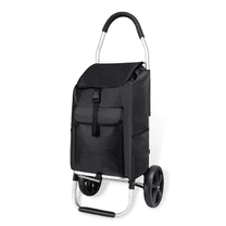 Maphissus 2 in 1 Shopping Cart for Groceries,Foldable Utility Carts with Wheels and Removable Bag and Rolling Personal Handtruck
