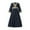 #030-Navy, variant on Cowsor Muslim Girls Abaya Long Sleeve Prayer Dress Middle East Muslim Dubai Robe 2025 Ramadan Eid Eid Kaftan