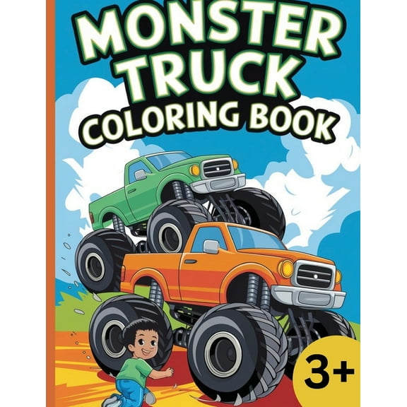 Monster Truck: Coloring Book for kids aged 3 to 12, (Paperback)