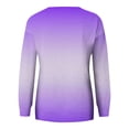 thumbnail image 5 of ShomPort Women Crewneck Gradient Color Sweatshirt Casual Fall Long Sleeve Shirt with Pocket, 5 of 5