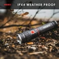thumbnail image 3 of NEBO SLYDE+ Tactical LED Flashlight, Powerful 400-Lumen Bright Camping Flashlight with Slide-To-Reveal Work Light, Red Hazard Light & Magnetic Base, 3 of 7