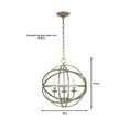thumbnail image 5 of Home Decorators Collection Sarolta Sands 3-Light Antique Silver Orb Chandelier, 5 of 7